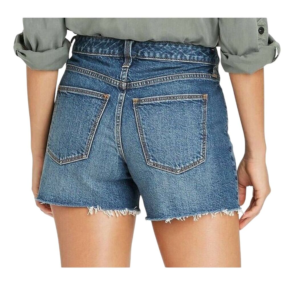 Cutoff Denim Shorts Vintage Mid-Rise - Picture 2 of 9